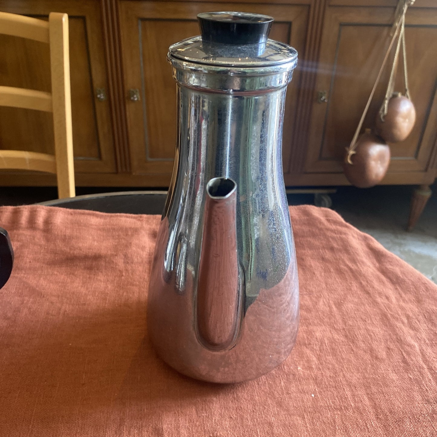 Service A Café Vintage En Métal Argenté