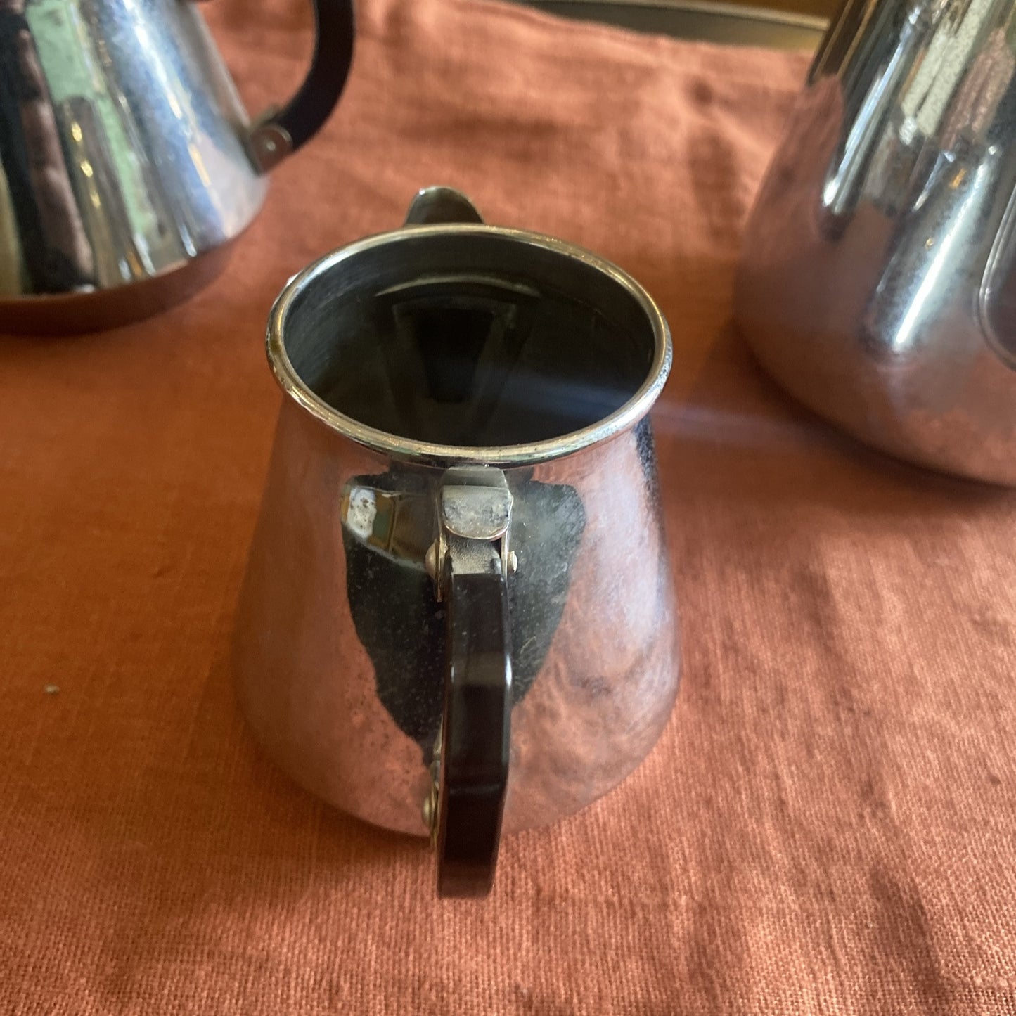Service A Café Vintage En Métal Argenté