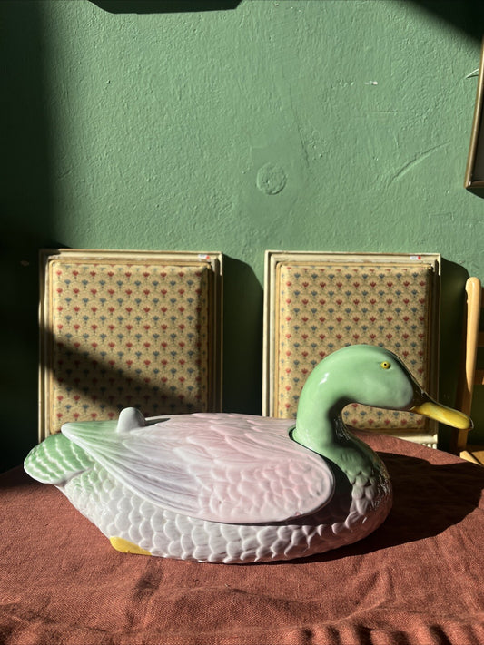 Grande Boîte En Céramique Canard