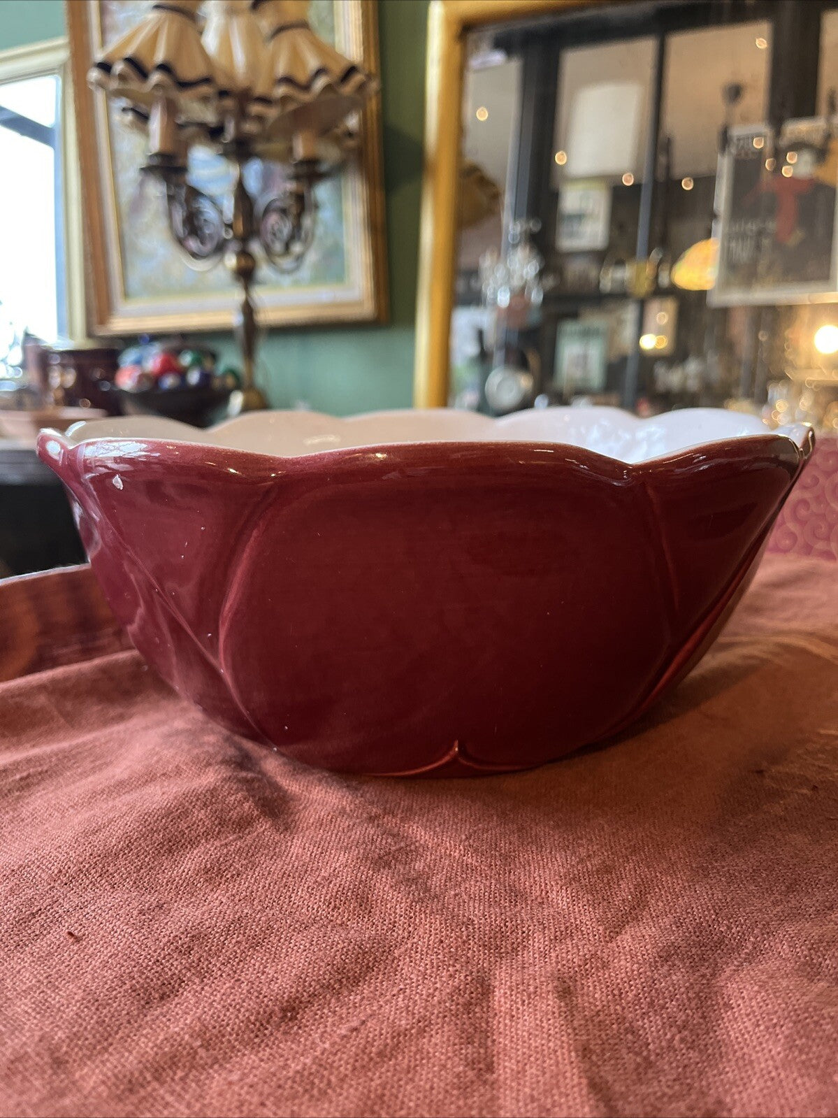 Saladier Vintage Céramique Fleur