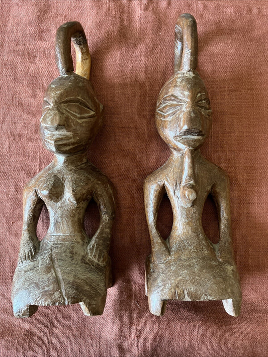 Couple De Statuettes Ethniques