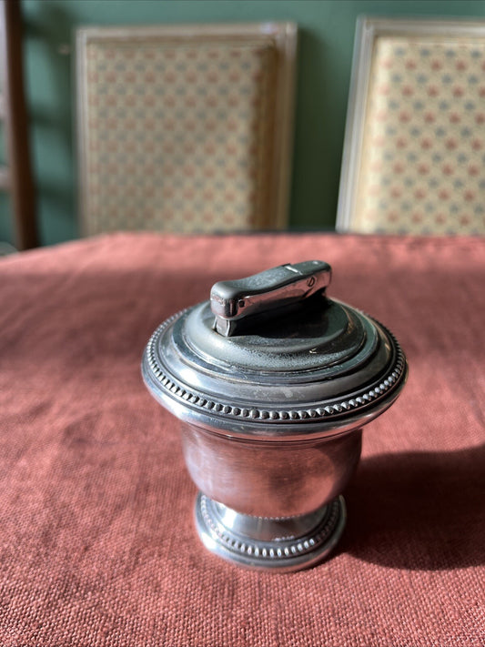 ancien briquet de table en métal argenté Christofle France Colibri