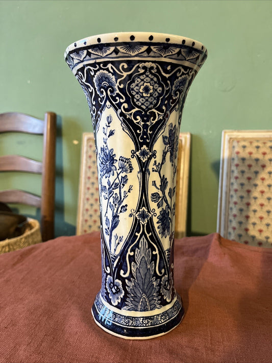 Vase Delfts Par Boch Bleu Blanc