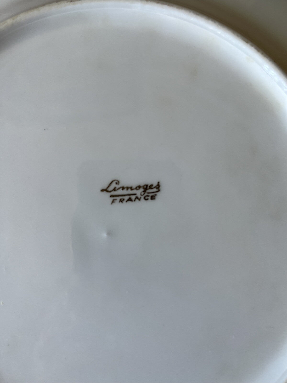 Assiette Limoges Bleu Et Doré Fragonard