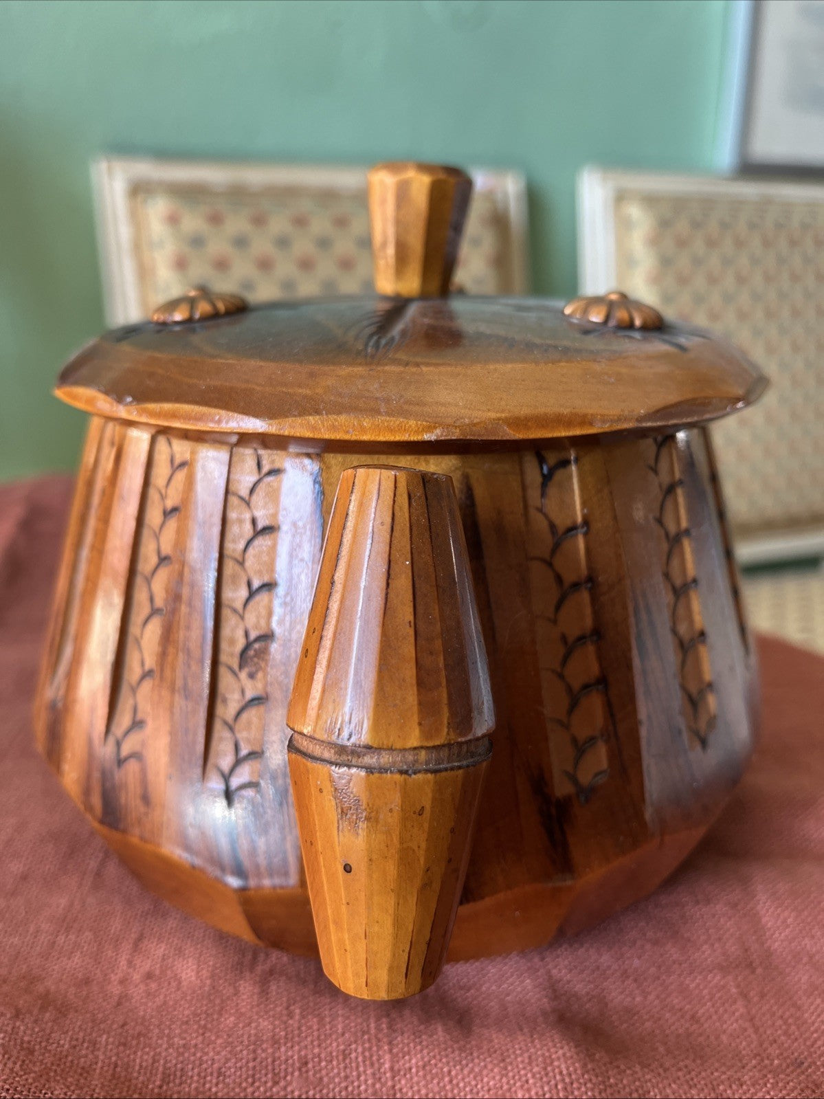 Ancien Pot En Bois Orezza Corse