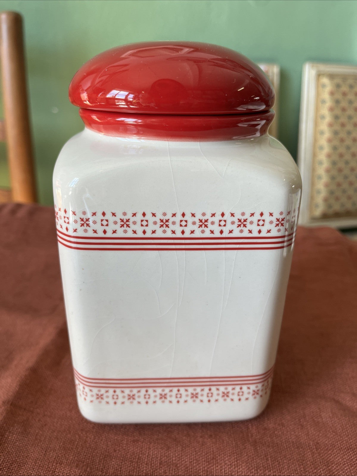 Pot Céramique Poule Rouge