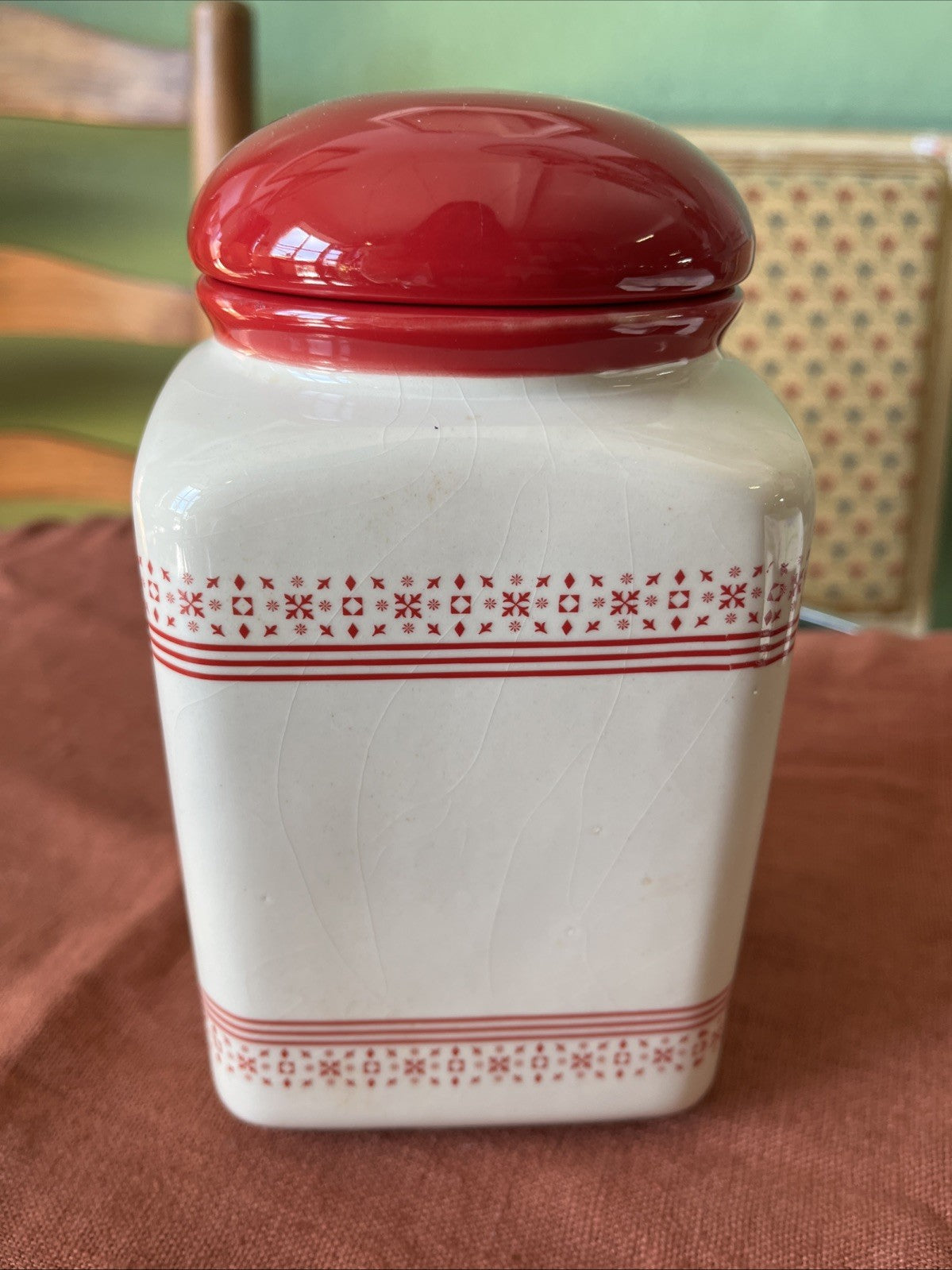 Pot Céramique Poule Rouge