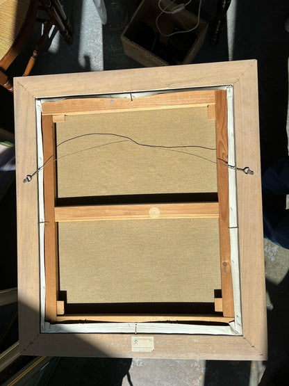 Huile Sur Toile Encadrement Bois Nature Morte Bouquet De Fleurs