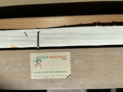 Huile Sur Toile Encadrement Bois Nature Morte Bouquet De Fleurs