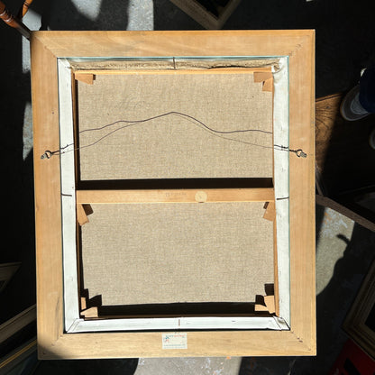 Huile Sur Toile Nature Morte Fleurs Encadrement Bois