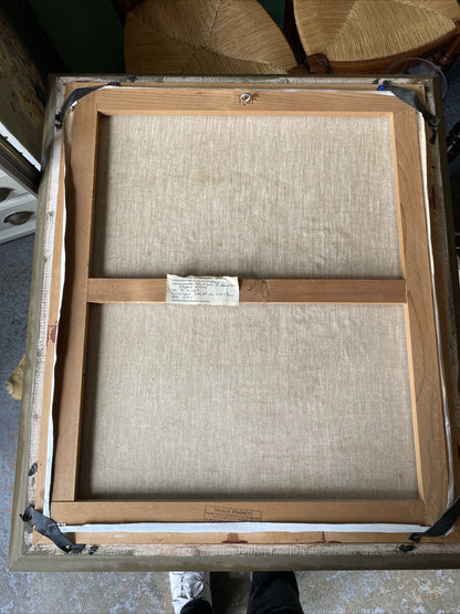 Huile Sur Toile Encadrement En Bois Doré Nature Morte