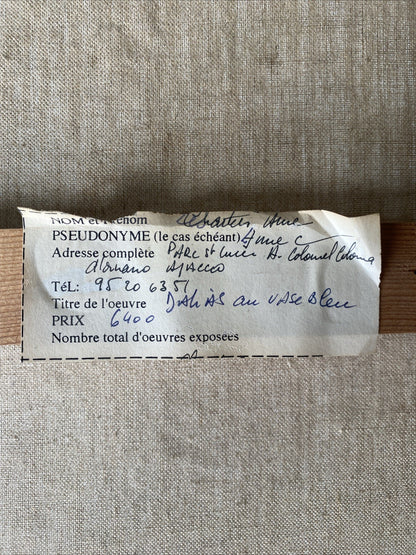 Huile Sur Toile Encadrement En Bois Doré Nature Morte