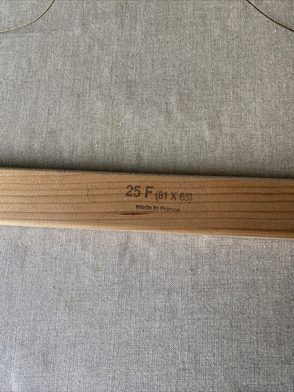 Huile Sur Toile Encadrement En Bois Laqué Blanc