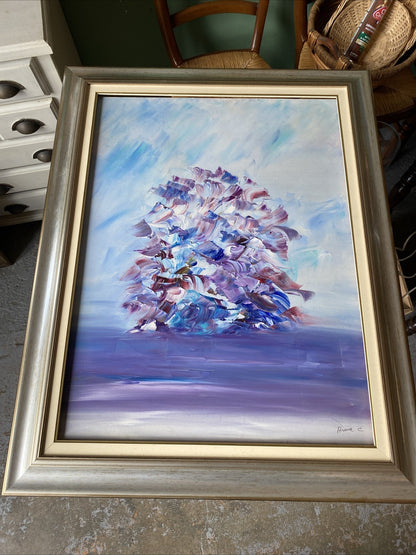 Huile Sur Toile Avec Encadrement En Bois Signé Anne Chartier