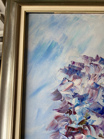 Huile Sur Toile Avec Encadrement En Bois Signé Anne Chartier