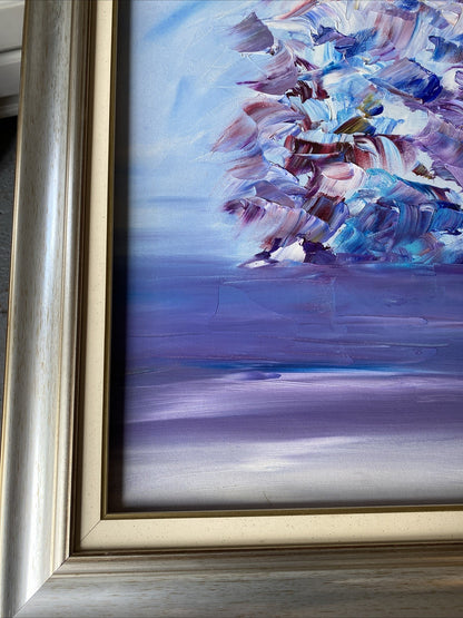 Huile Sur Toile Avec Encadrement En Bois Signé Anne Chartier