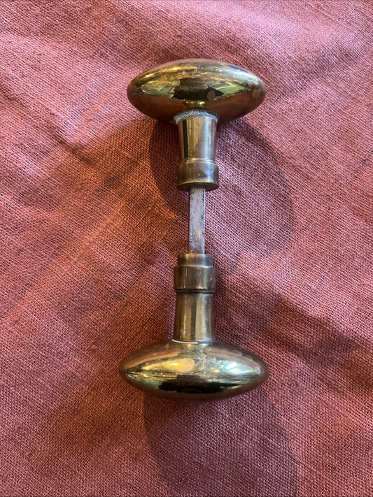 Ancienne Poignée De Porte Boutons Doré