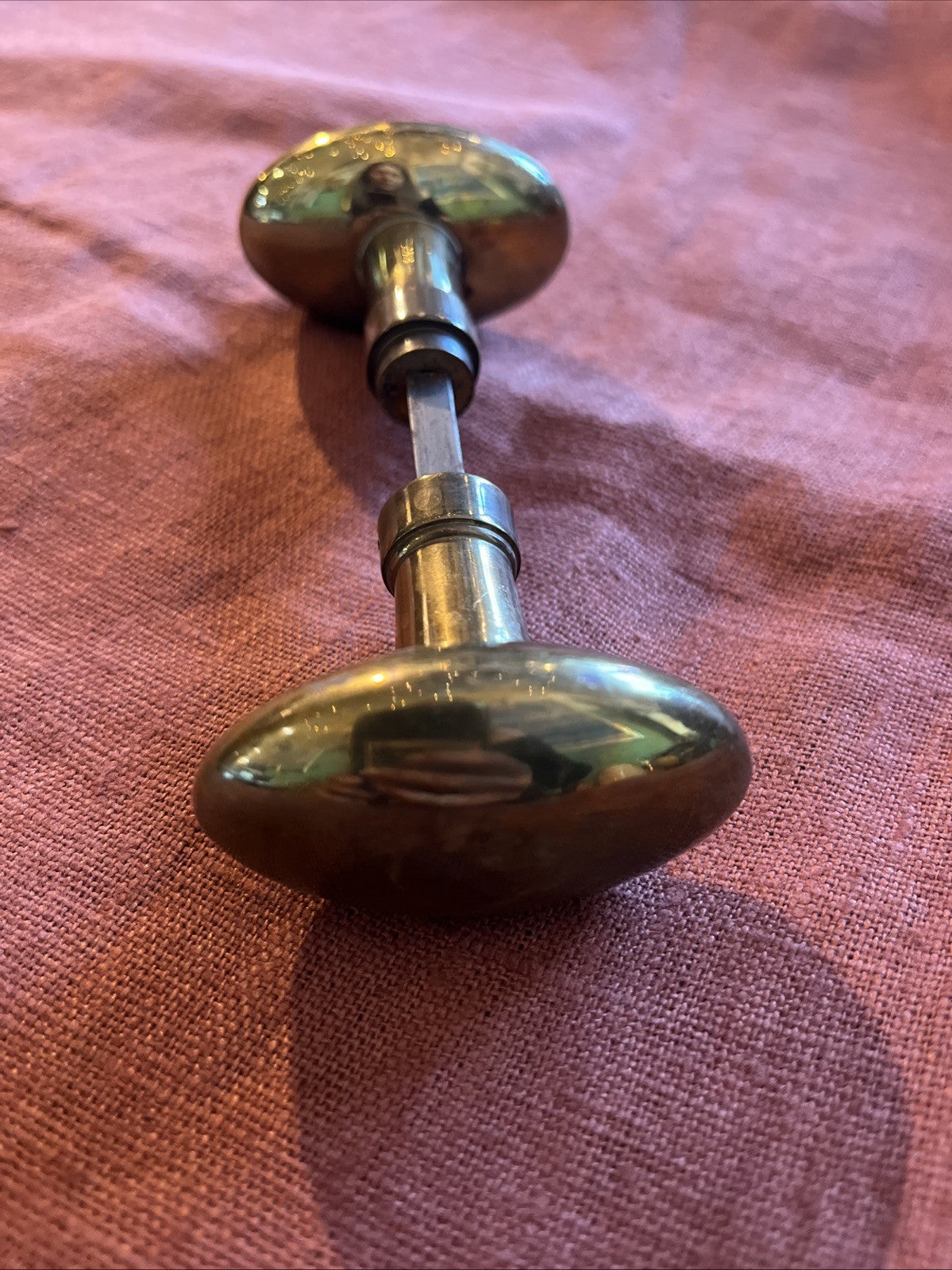 Ancienne Poignée De Porte Boutons Doré