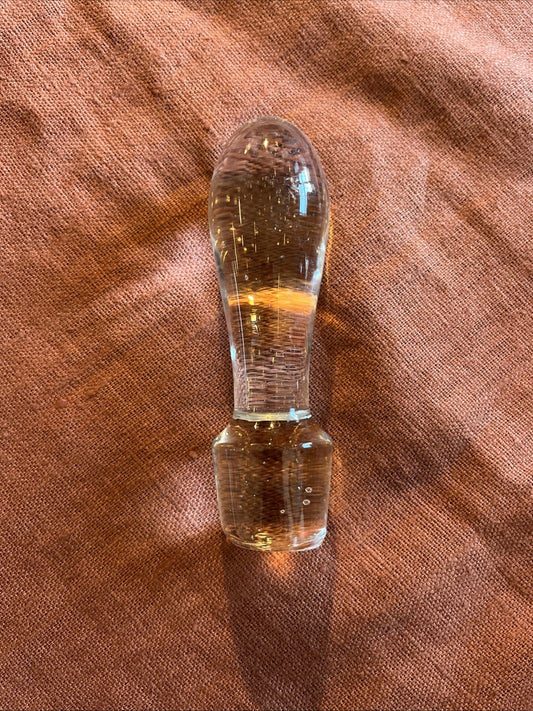 Ancien Bouchon De Carafe En Verre