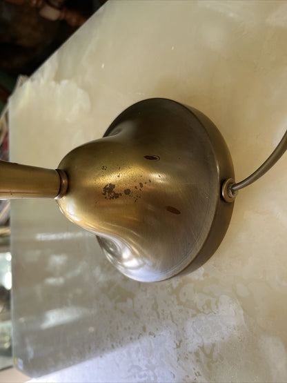 Candélabre Ancien Hollandais Électrifié En Bronze Patiné Vernis / Lampe À Poser