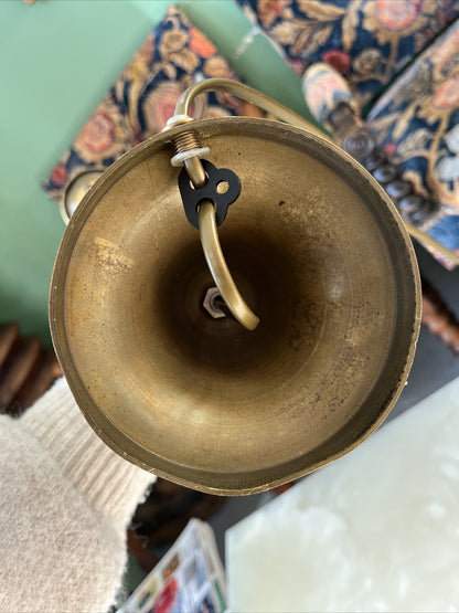 Candélabre Ancien Hollandais Électrifié En Bronze Patiné Vernis / Lampe À Poser