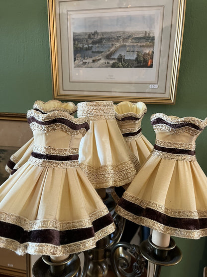 Candélabre Ancien Hollandais Électrifié En Bronze Patiné Vernis / Lampe À Poser