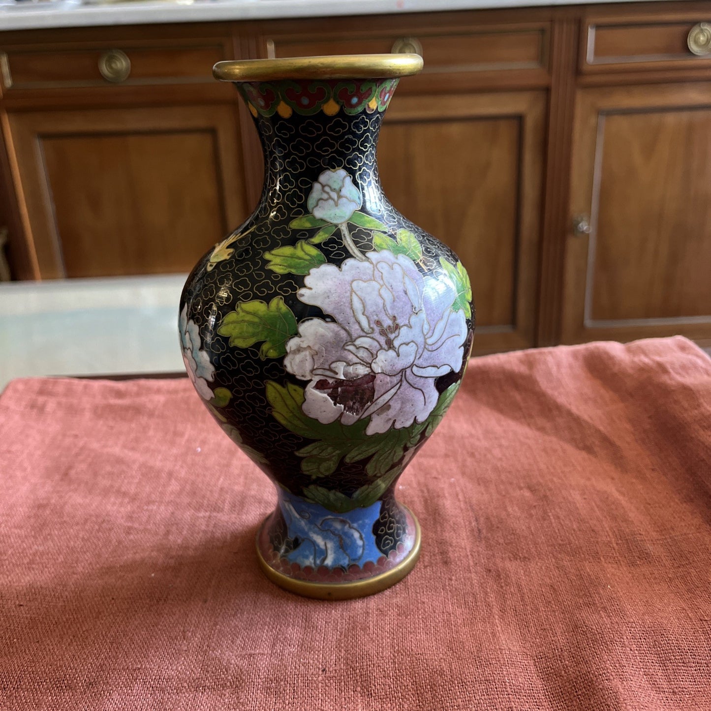 Vase Cloisonné Émaillé Chinois