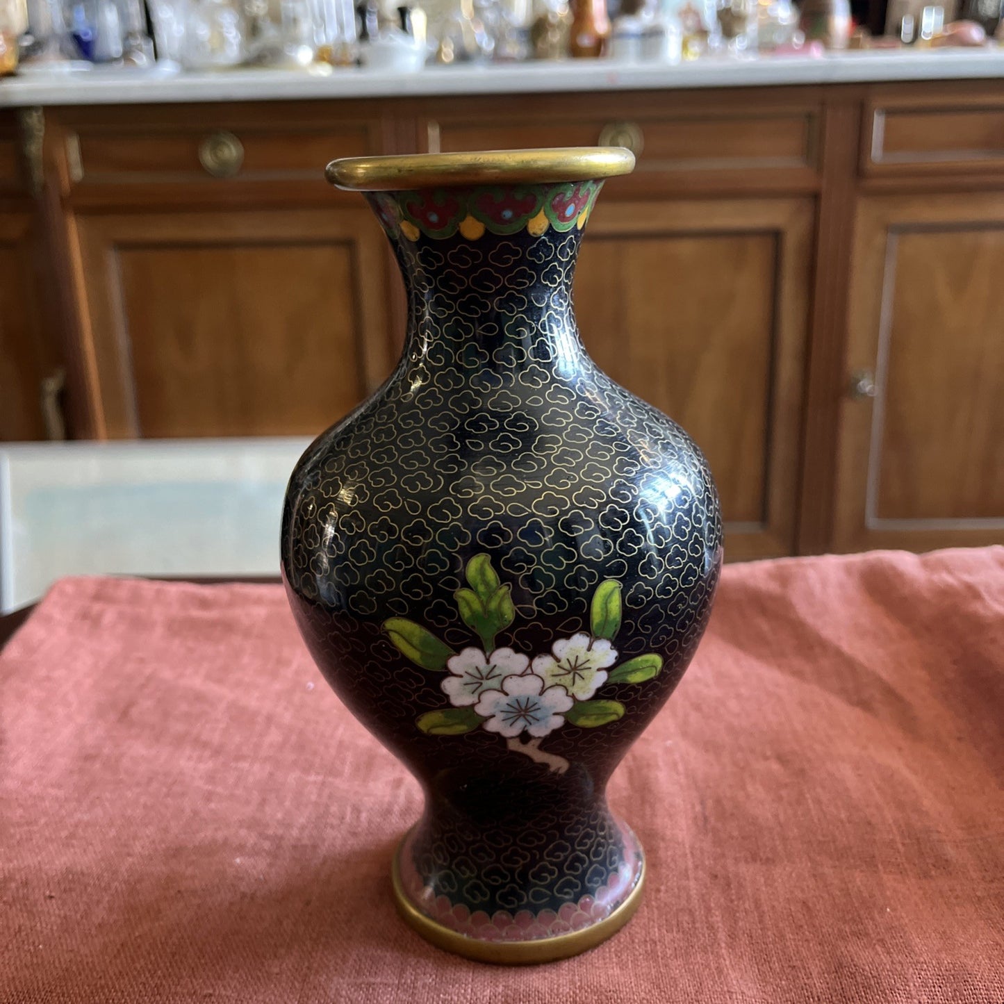 Vase Cloisonné Émaillé Chinois