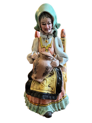 Figurine En Céramique Sorcière Signée A. Massima