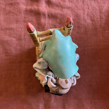 Figurine En Céramique Sorcière Signée A. Massima