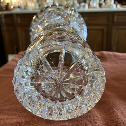 Grand Vase En Cristal Taillé