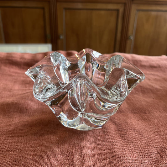 Cendrier En Cristal De Vannes Forme De Fleur