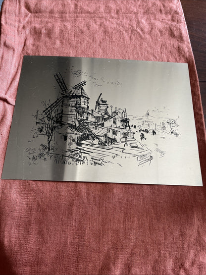 Impression Sur Aluminium Village Moulin