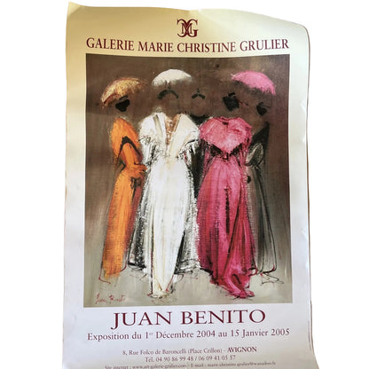 Affiche Exposition Juan Benito Galerie Marie Christine Grulier