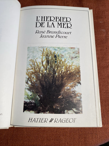 L’herbier de la mer, René Brandicourt - livre -