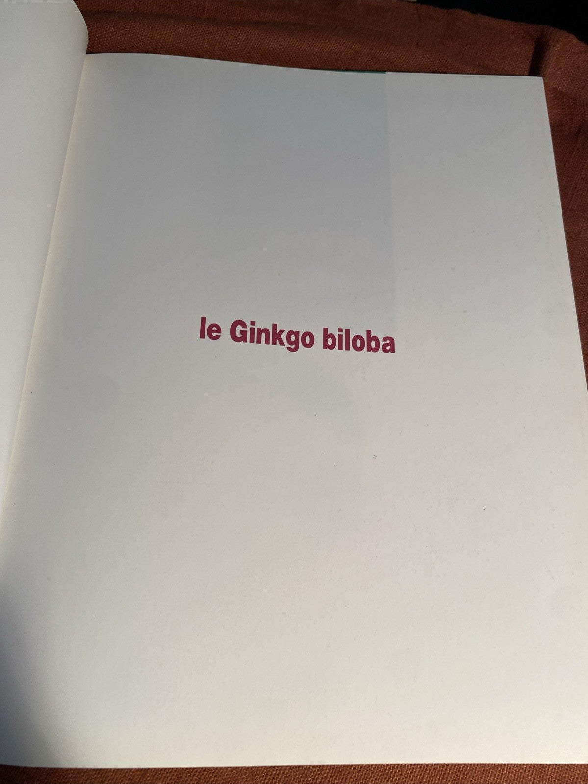 Livre LE GINKGO BILOBA