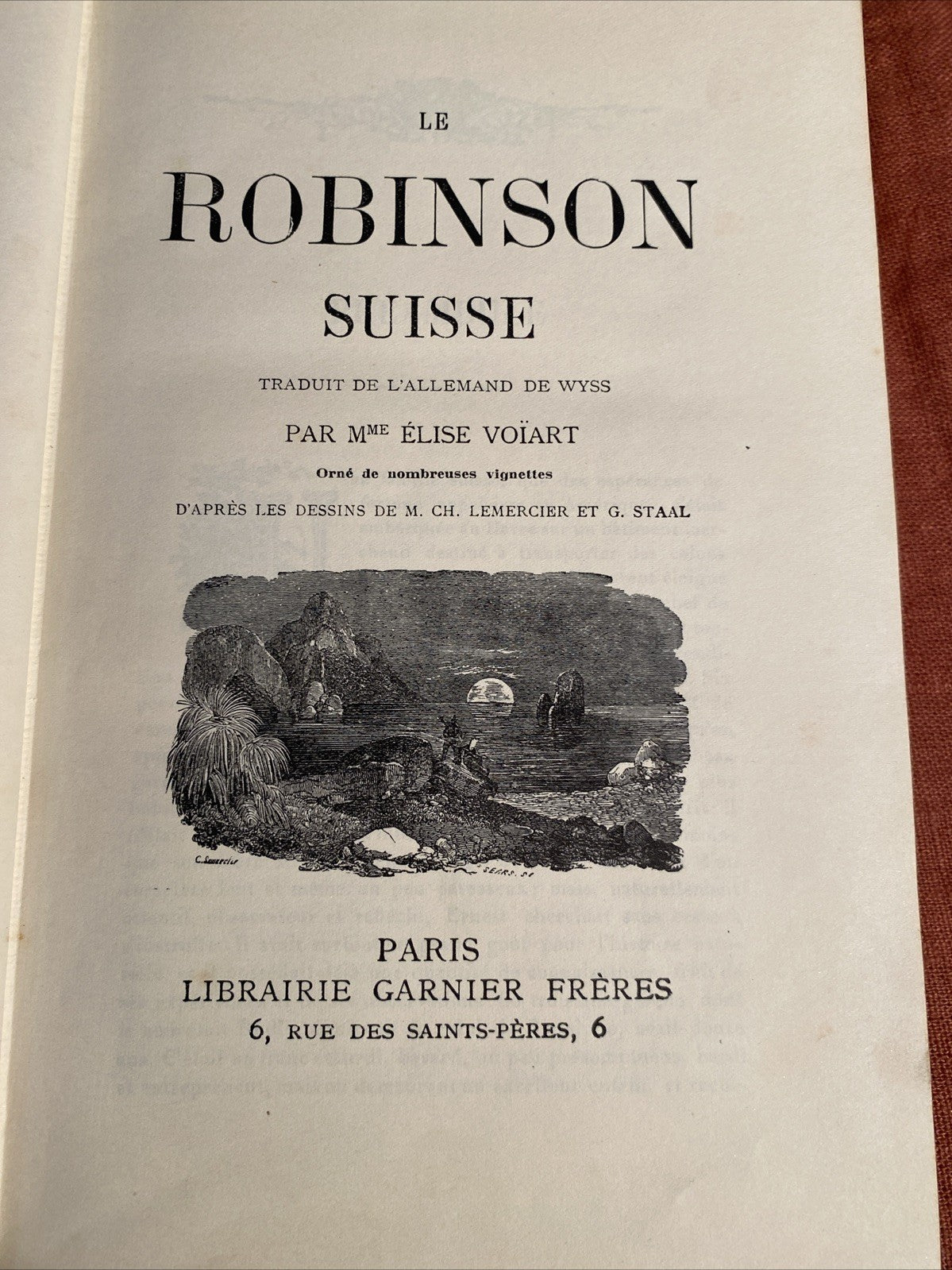 “Le Robinson suisse - Johann David Wyss - Édition Illustrée Garnier Frères - livre -