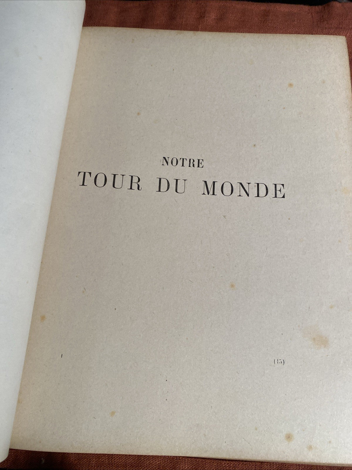 Livre Notre tour du monde - Jules Hoche - Édition Illustrée Dujoyen Reliure Déco