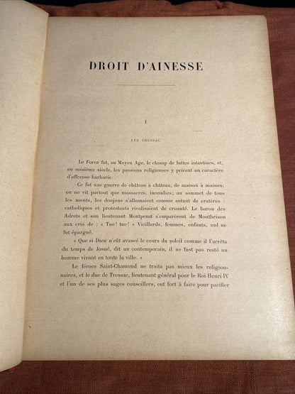 Livre Ancien « Droit D’aînesse » Arthur Dourlliac