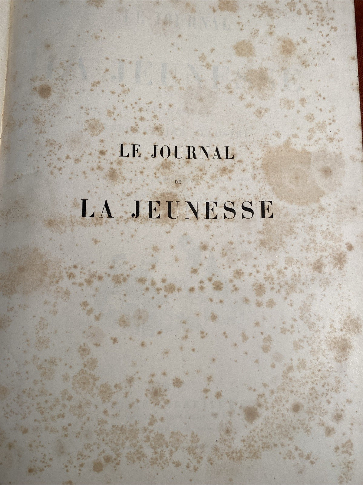 Livre Ancien Le Journal De La Jeunesse