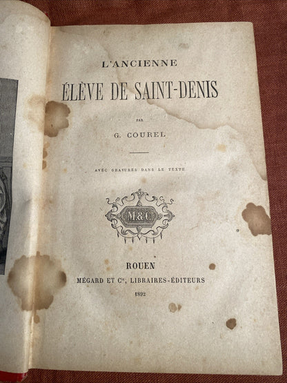 livre ancien L’ancienne Élève De Saint Denis