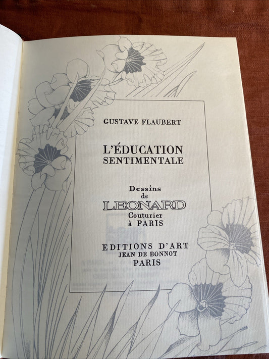 L’Éducation sentimentale de Gustave Flaubert, édition d’art Jean de Bonnot - livre -