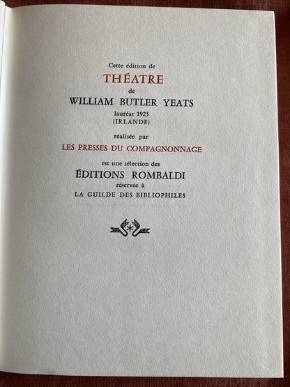 Livre William B M. - Théâtre - Édition Rombaldi - Nobel 1923