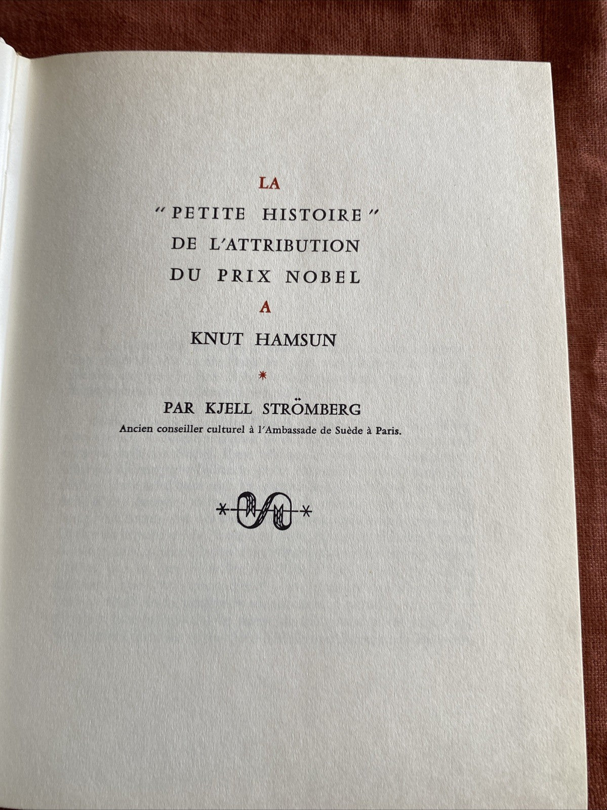 Livre Knut Hamsun - La Faim - Editions Rombaldi - Nobel 1920