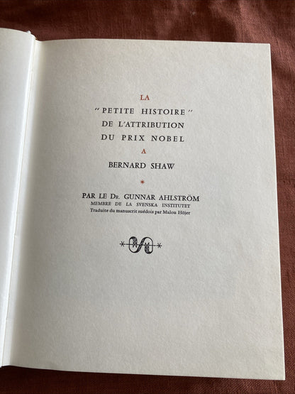 Bernard Shaw - Sainte Jeanne Pigmalion - Édition Rombaldi - Nobel 1925 - livre -