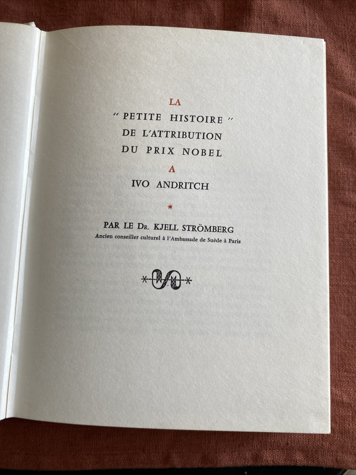 Ivo Andritch - La Cour Maudite - Editions Rombaldi - Nobel 1961 - livre -
