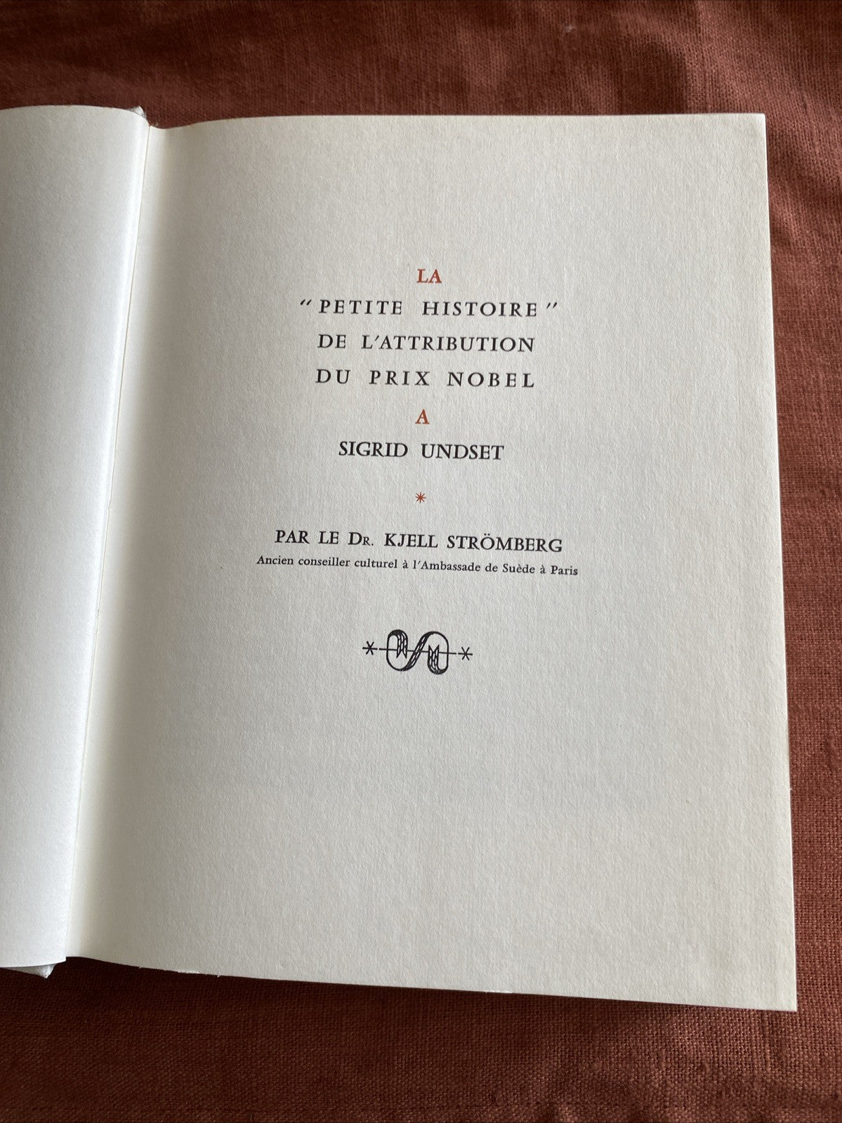 Livre Sigrid Undset - Printemps - Editions Rombaldi - Nobel 1928