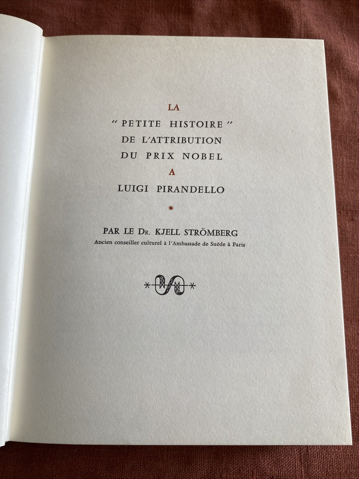 Livre Luigi Pirandello - Feu Mathias Pascal - Editions Rombaldi - Nobel 1934