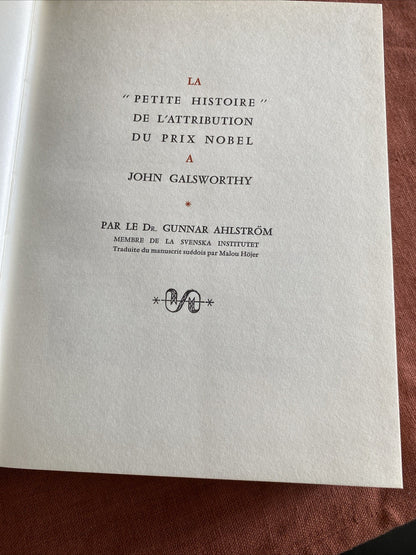 John Galsworthy - Le Propriétaire - Editions Rombaldi - Nobel 1932 - livre -