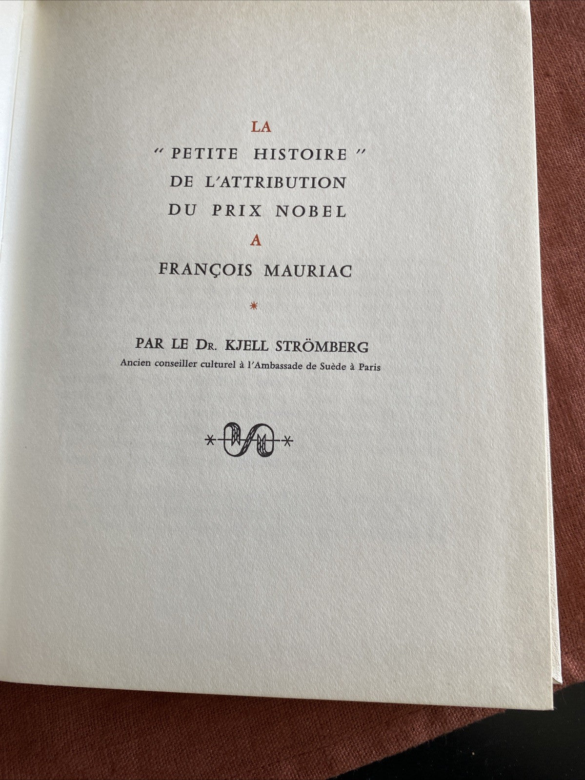 Livre le désert de l'amour-françois mauriac-prix nobel 1952-éditions rombaldi